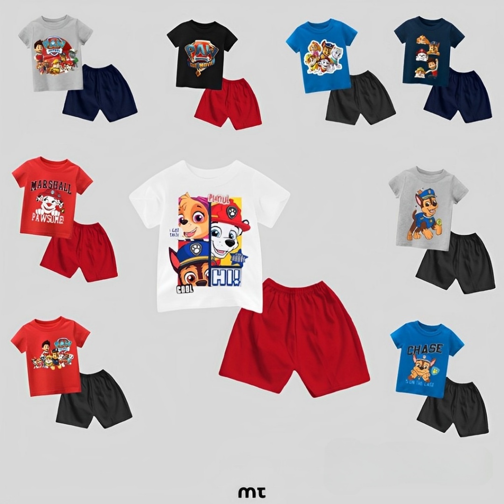 Setelan Anak Kaos Anak Tshirt Paw Patrol Series Premium Cotton Combed 30s - Momotaro