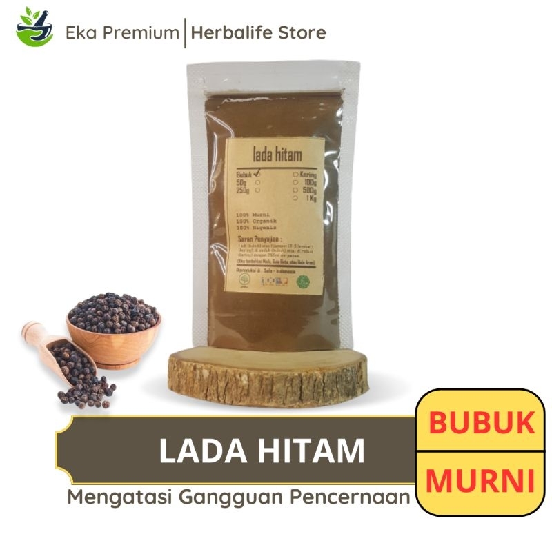 

LADA HITAM BUBUK Merica Kering Ramuan Rempah Herbal Asli Bumbu Dapur Masak Jamu Minuman Alami Murni Tradisional Simplisia Piper Nigrum