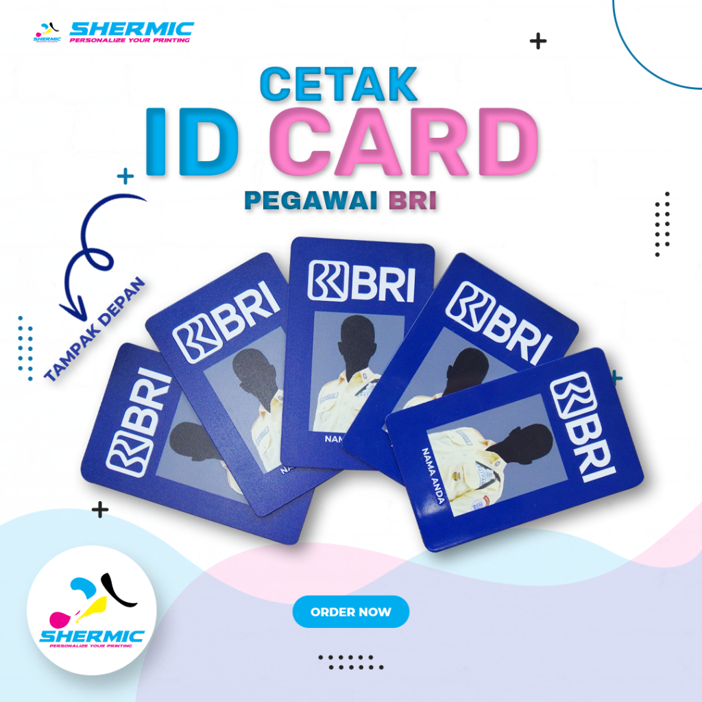 Cetak Custom Print UV DESAIN ID CARD SECURITY SATPAM NAME TAG PVC RFID FLAZZ GEN 2 BCA EMONEY MANDIR