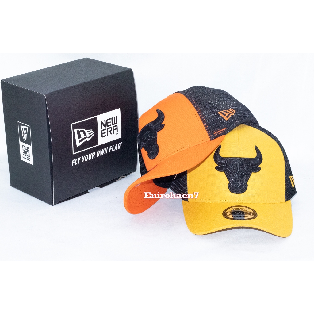 Topi baseball CHICAGO Topi kerbau Pria wanita Topi CHICAGO KUNING ORANYE