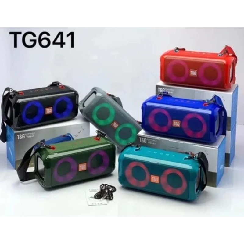 Speaker Bluetooth TG 641 nirkabel portable Speaker tg641 Super Bass lampu led