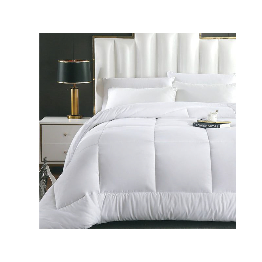 Bed Cover + Sprei Set Full katun Tc 300 Plain White