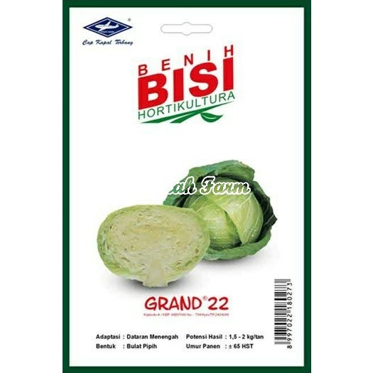 Benih 15 Biji Kubis GRAND 22 F1