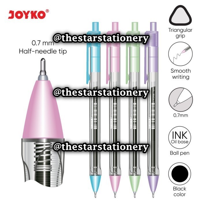 

(1 Biji) Bolpen Joyko BP-363 Vokus Trans PTL 0.7 mm Ball Pen / Pulpen Pena Joyko BP363 Vokus Trans PTL 0.7 mm Ball Pen / Joyko BP 363