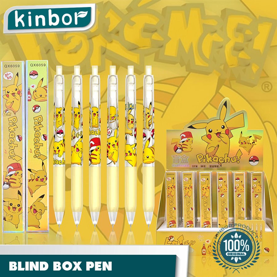 

Kinbor 1 PCS Blind box pen sanrio pikachu cute/ Pulpen surprise misteri random