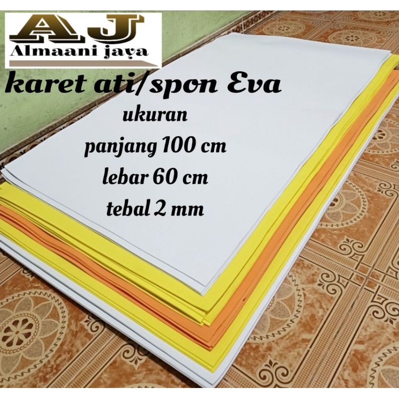 

karet ati/spon Eva, 2 mm warna