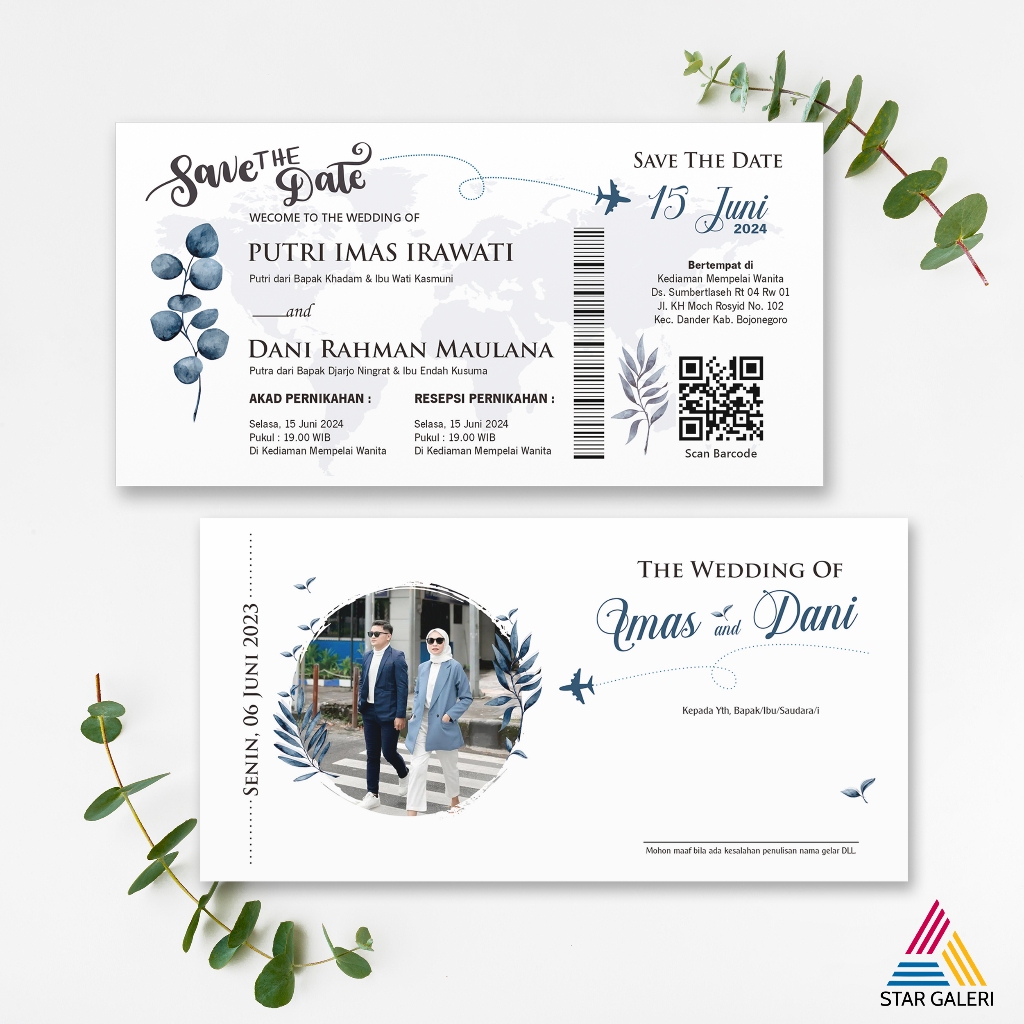 UNDANGAN PERNIKAHAN MURAH CUSTOM - UNDANGAN PERNIKAHAN AESTHETIC GOPEK