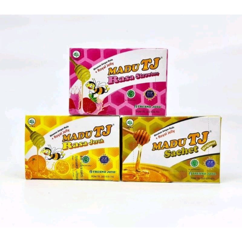 

MADU TJ SACHET JERUK/ STRAWBERRY/ ORIGINAL(1BOX ISI 12SCH)