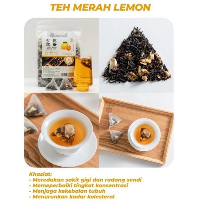 

TEH MERAH LEMON/LEMON RED TEA/NING MENG HONG CHA/TEH MERAH ISI 10PCS