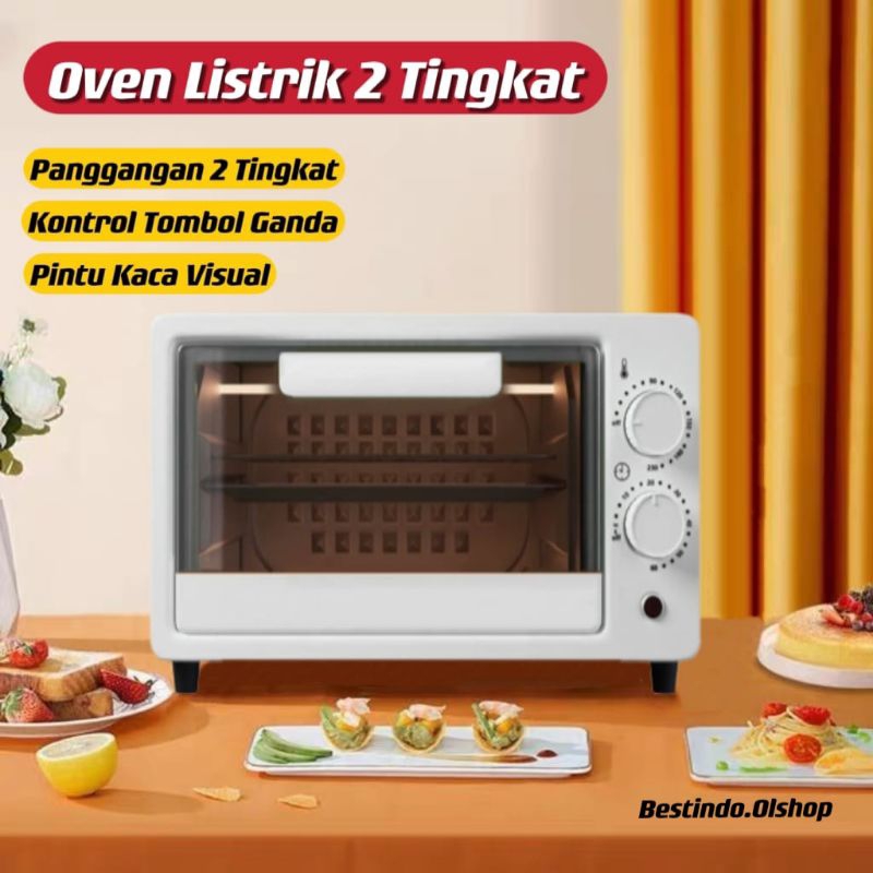 Oven Listrik 12 Liter Low Watt Microwave Multifungsi Electric Oven Penghangat Makanan Serbaguna⭐Best-Indo⭐