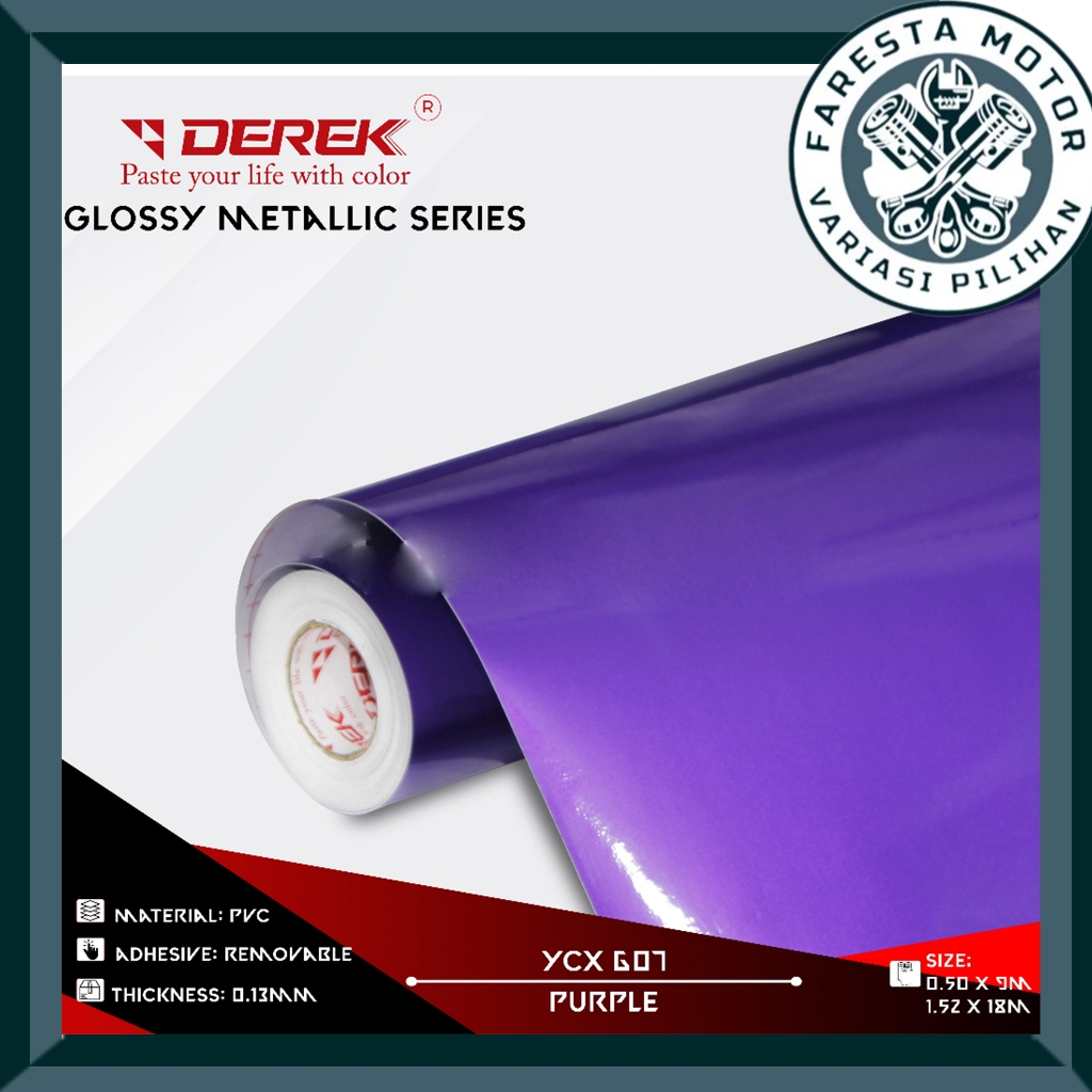 Stiker Skotlet Glossy metallic Termurah Wraping Kendaraan Motor Warna Ungu candy metalik Metalic Der