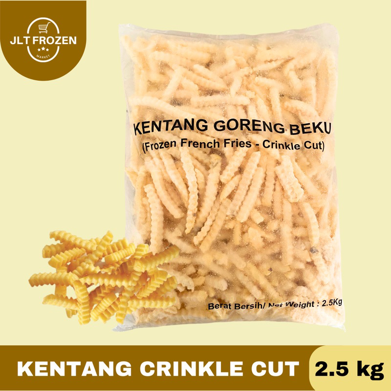 

Kentang Crinkle Cut / French Fries Frozen / Kentang Goreng Crinkle Cut - 2 kg