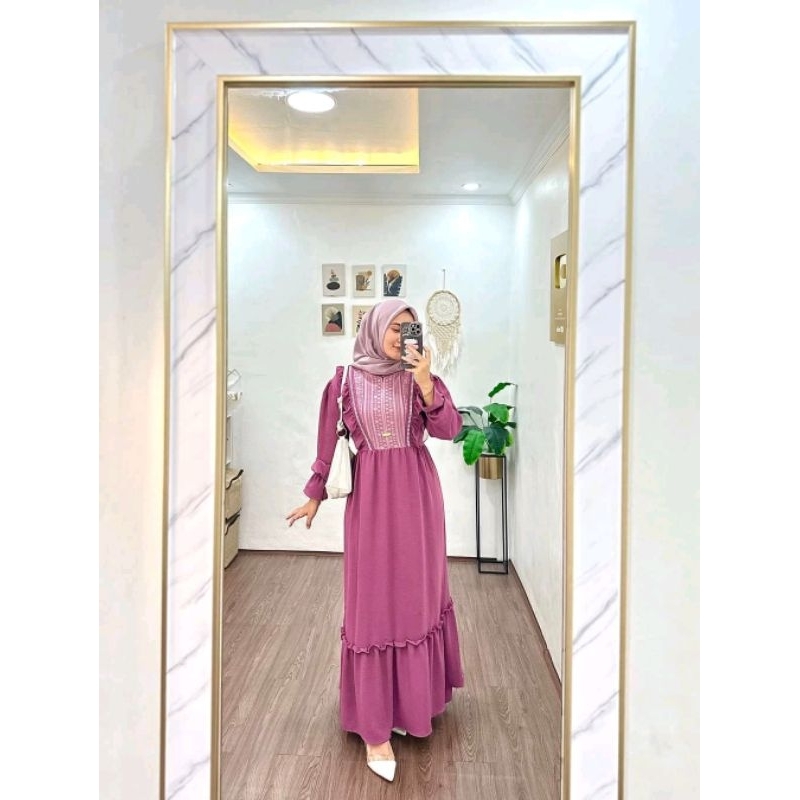 Shaima Shafa Hijab - MAHEERA DRESS Couple Mom & Kids Gamis ( MOM )
