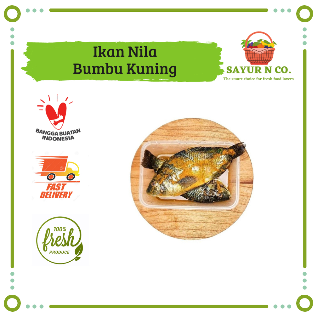 

Ikan Nila Marinasi Bumbu Kuning Siap Goreng 500gr | Sayur N Co Bekasi