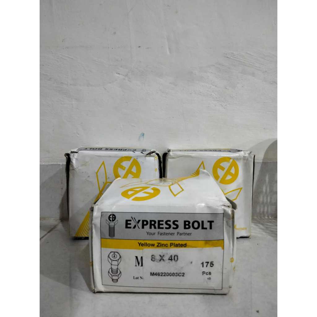 Baut Mur Ukuran M8x40 - Baut Kunci 12 (175 PCS / BOX)