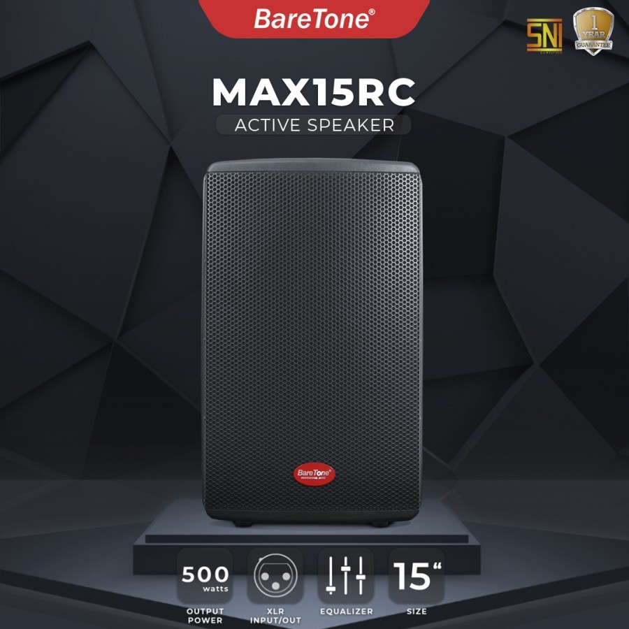 Speaker Active BARETONE MAX15RC MAX 15RC Speaker Professional 500WATT ORIGINAL BARETONE