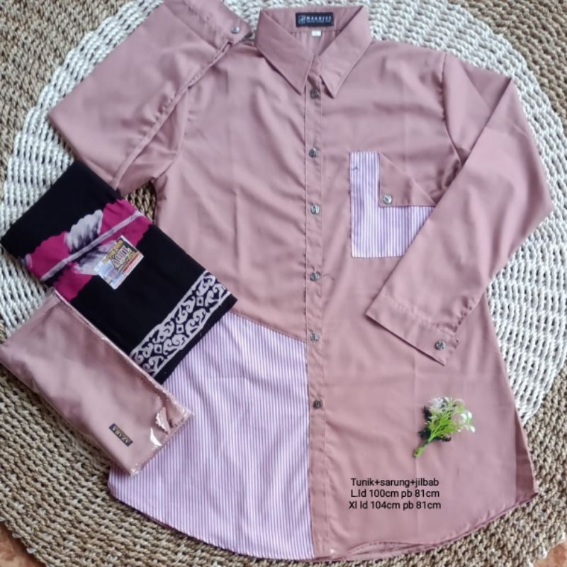 Setelan Santri Putri // Set Tunik Terbaru // Set santri lengkap