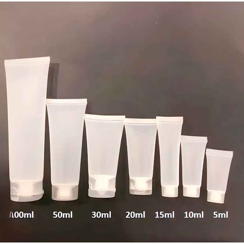 5ml,10ml,15ml,20ml,30ml,50ml, dan 100ml Tube Fliptop frosted cap clear