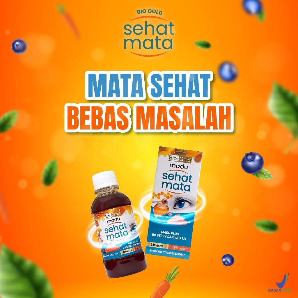 

Madu Bio Gold Sehat Mata Ekstrak Bilberry Dan Wortel 280g Menutrisi mata, Mengurangi mata minus