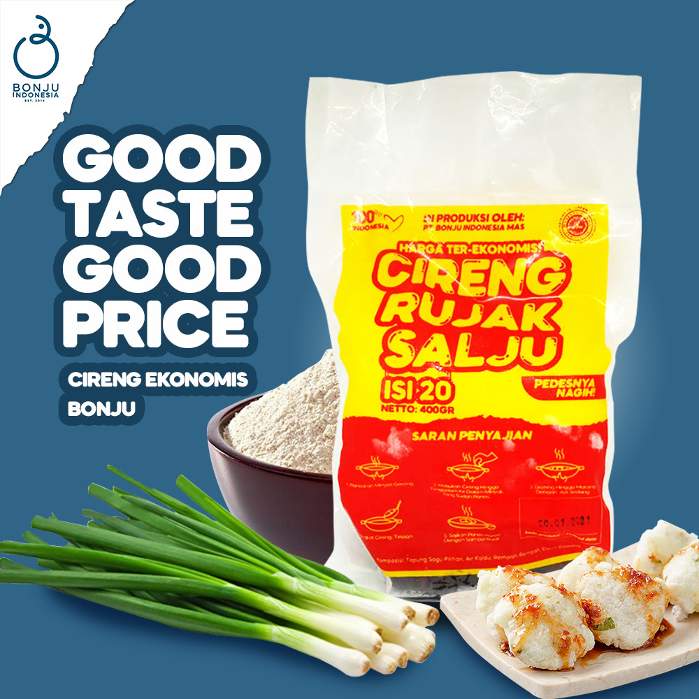 

Cireng Bonju ekonomis 400 gr ( isi 20 pcs )