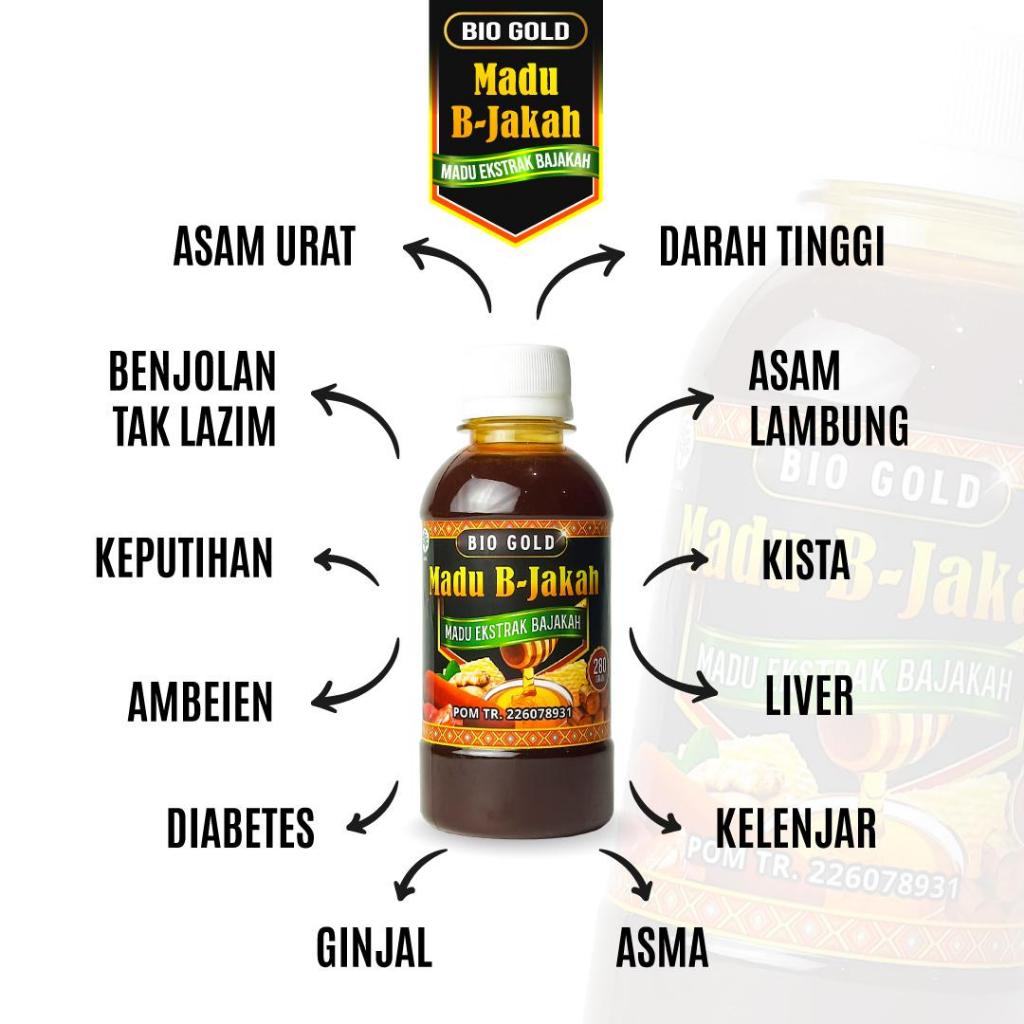 

Madu Bajakah B-Jakah Bio Gold Plus Bawang Dayak Temu Putih Propolis Buah Merah Papua Original