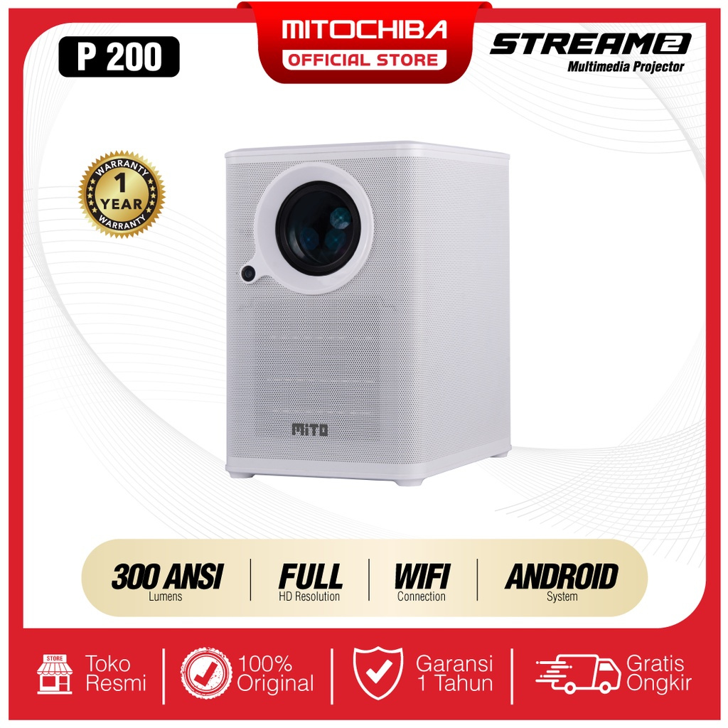 MITO Multimedia Projector Stream 2 P200 | Smart Projector