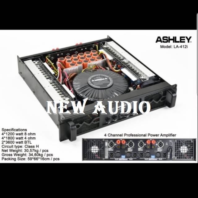 Power amplifier ashley LA412i/LA 412i 4 channel original garansi