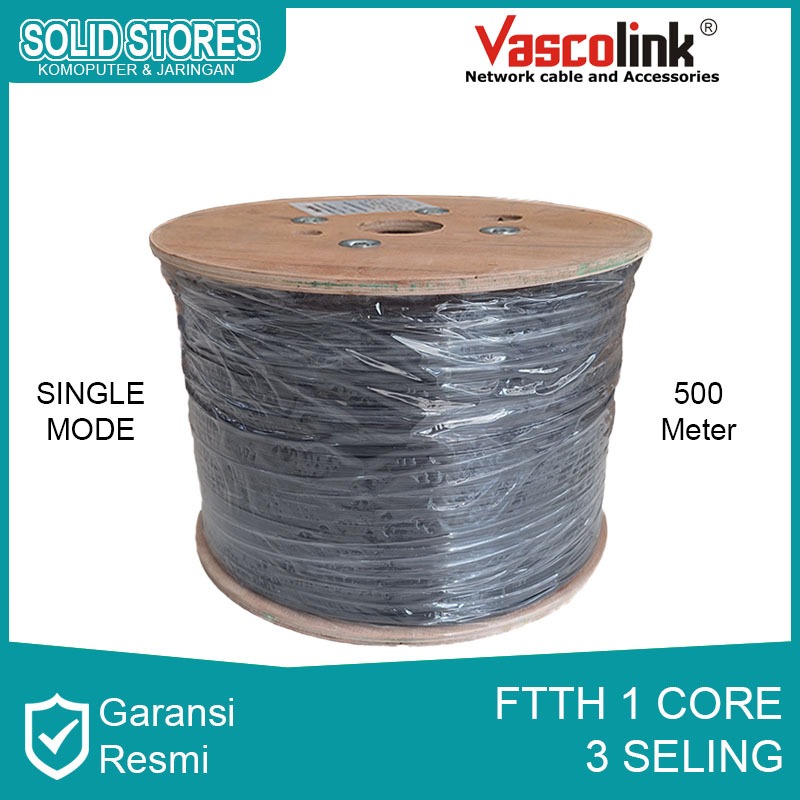 Kabel Drop Wire Optik / DW FO FTTH 1 core /500M