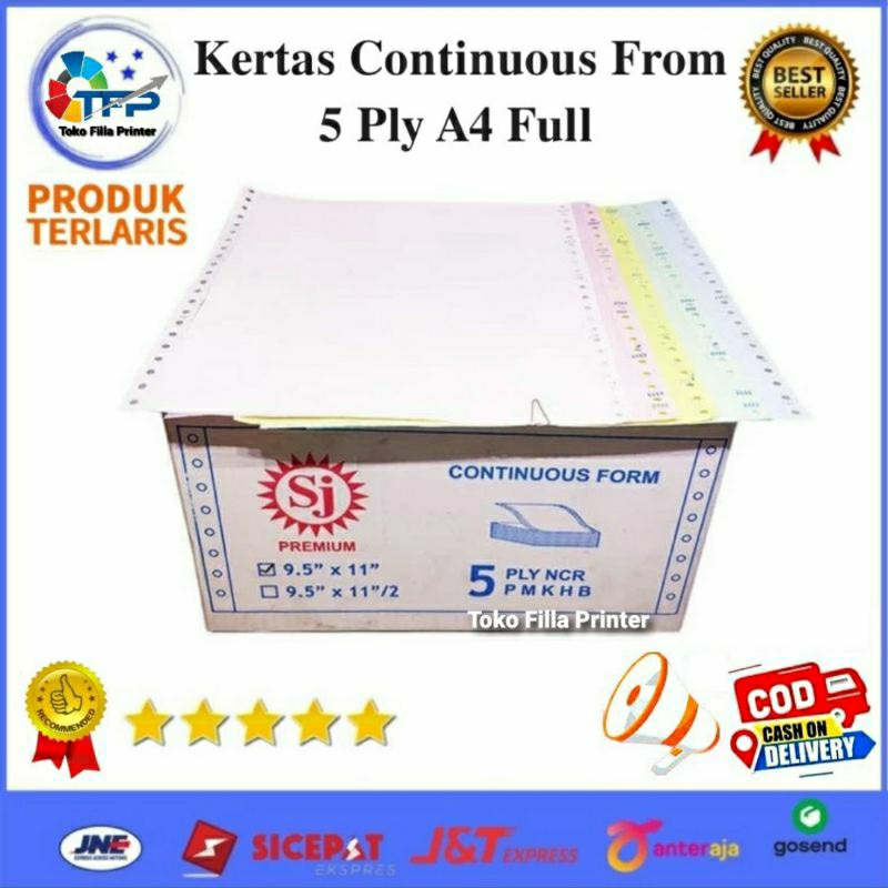 

Kertas Continuous From 5 Ply A4 Full