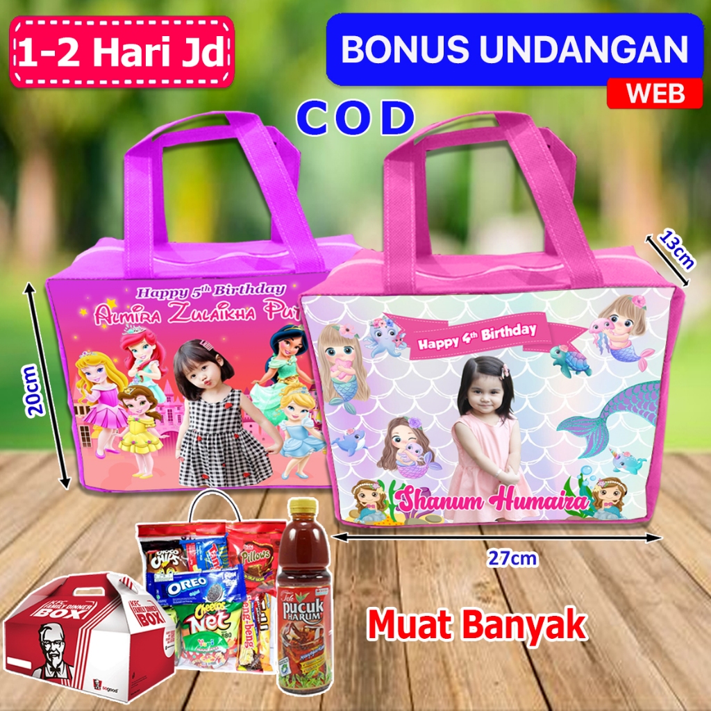 

Tas Goodie Bag Ulang Tahun Anak Mermaid