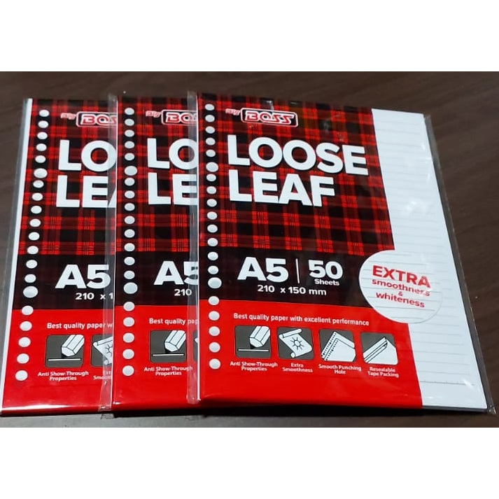 

Loose Leaf Big Boss A5 Bergaris isi 50 Lembar