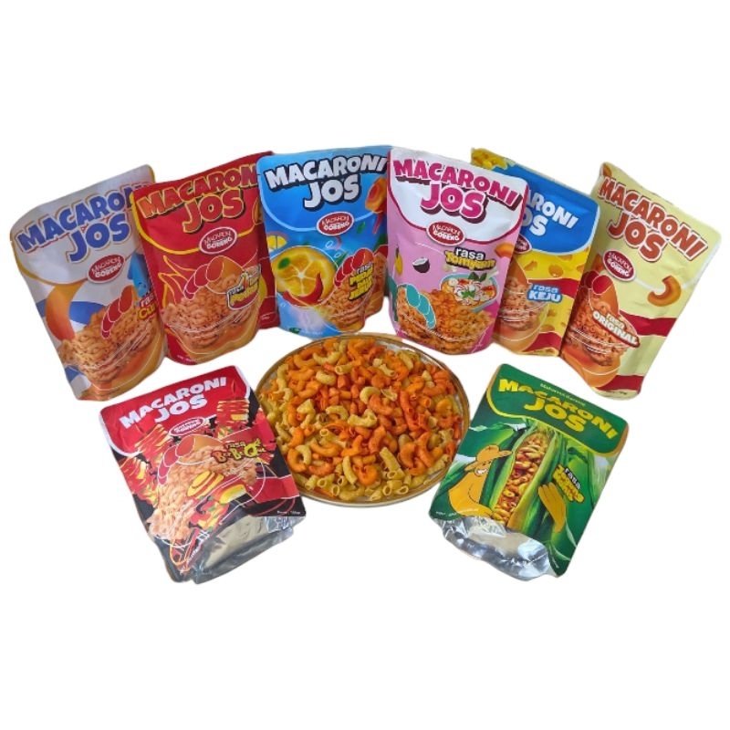 

TERLARIS Snack Cemilan Makroni Macaroni Jos goreng jos kemasan 100.gr Renyah gurih nikmat