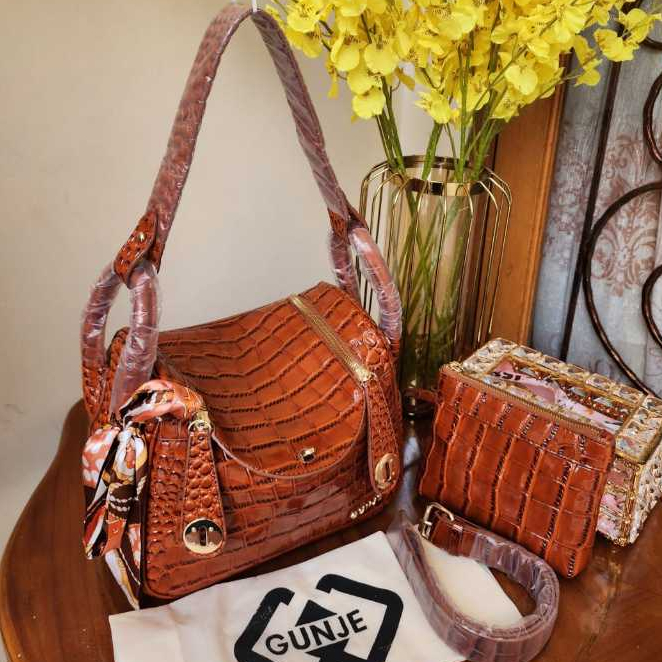 tas lindy gunje oringinal bahan croco