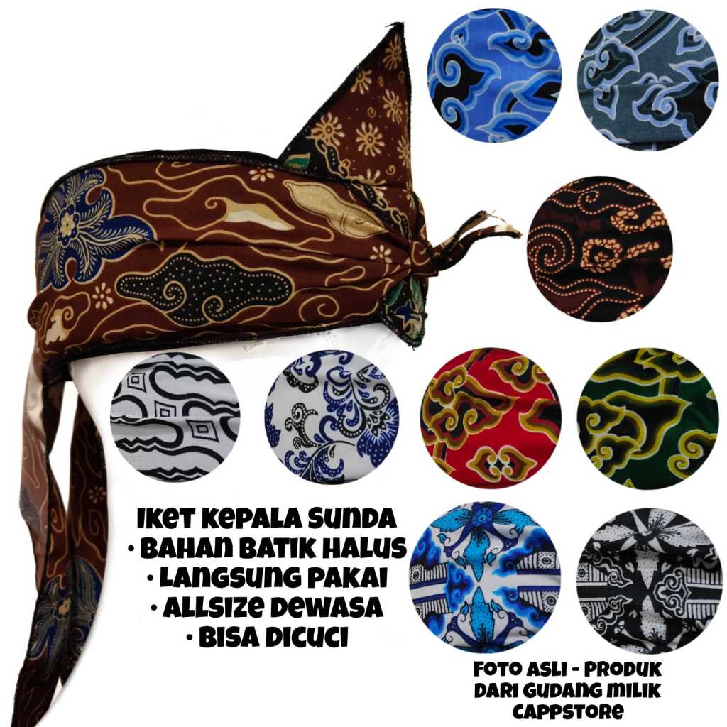 Ikat kepala tradisional batik Sunda IKAT-SUNDA BOLONG