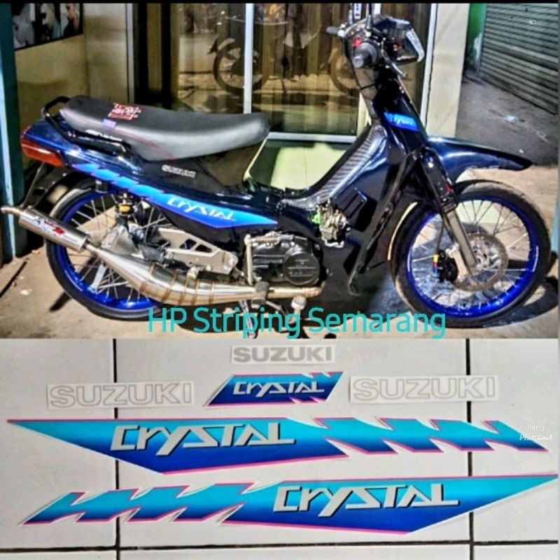Striping Suzuki Crystal th 1992 Biru