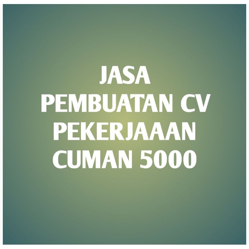jasa buat cv pekerjaan (pdf) murah