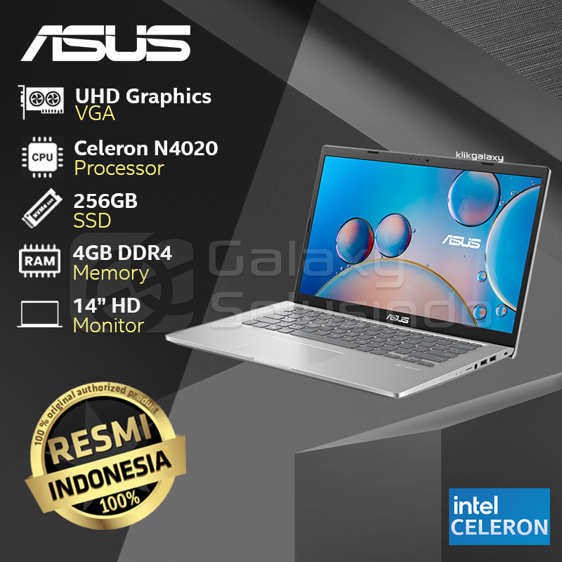 ASUS A416MAO-HD423 Celeron N4020 256GB SSD 4GB RAM - Silver Laptop
