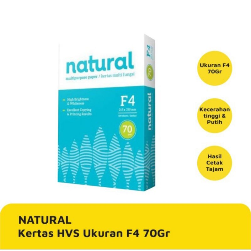 

KERTAS HVS NATURAL F4 70G