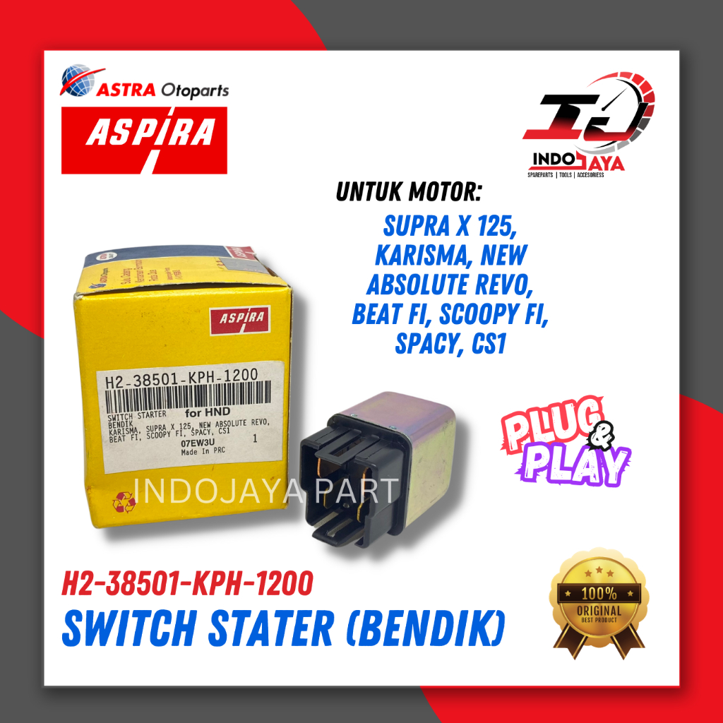 [BAYAR DI TEMPAT] BENDIK STARTER ASPIRA SUPRA X 125 / KARISMA / NEW ABSOLUTE REVO / BEAT FI / SCOOPY