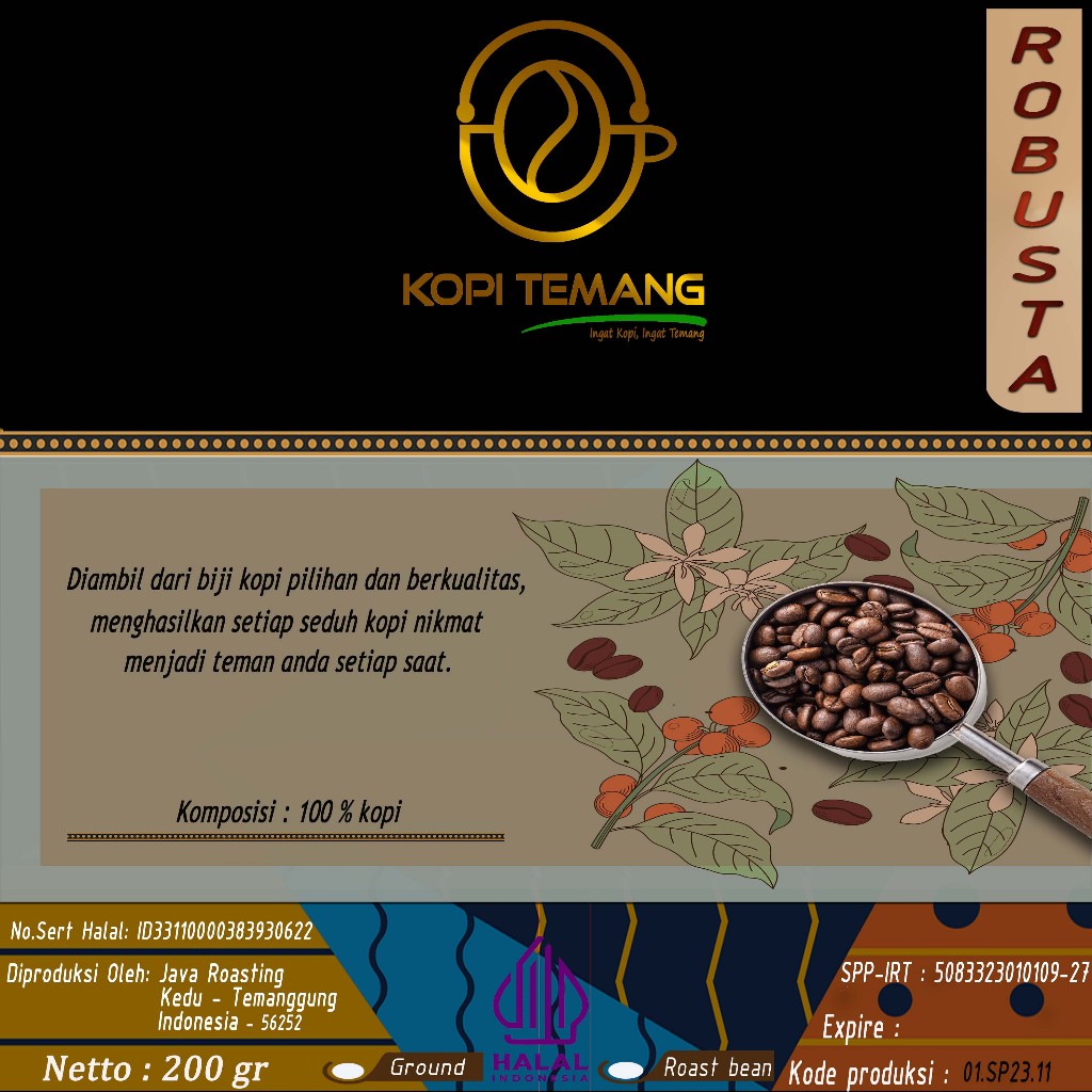 

Kopi Robusta Temanggung 200 gr