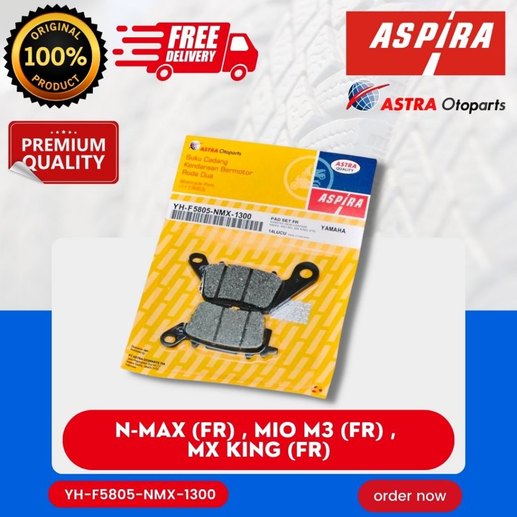 [READY COD] ASPIRA DISCPAD FRONT / DISPED KAMPAS REM DEPAN CAKRAM NMX / NMAX / MIO M3 / MX KING (JAM