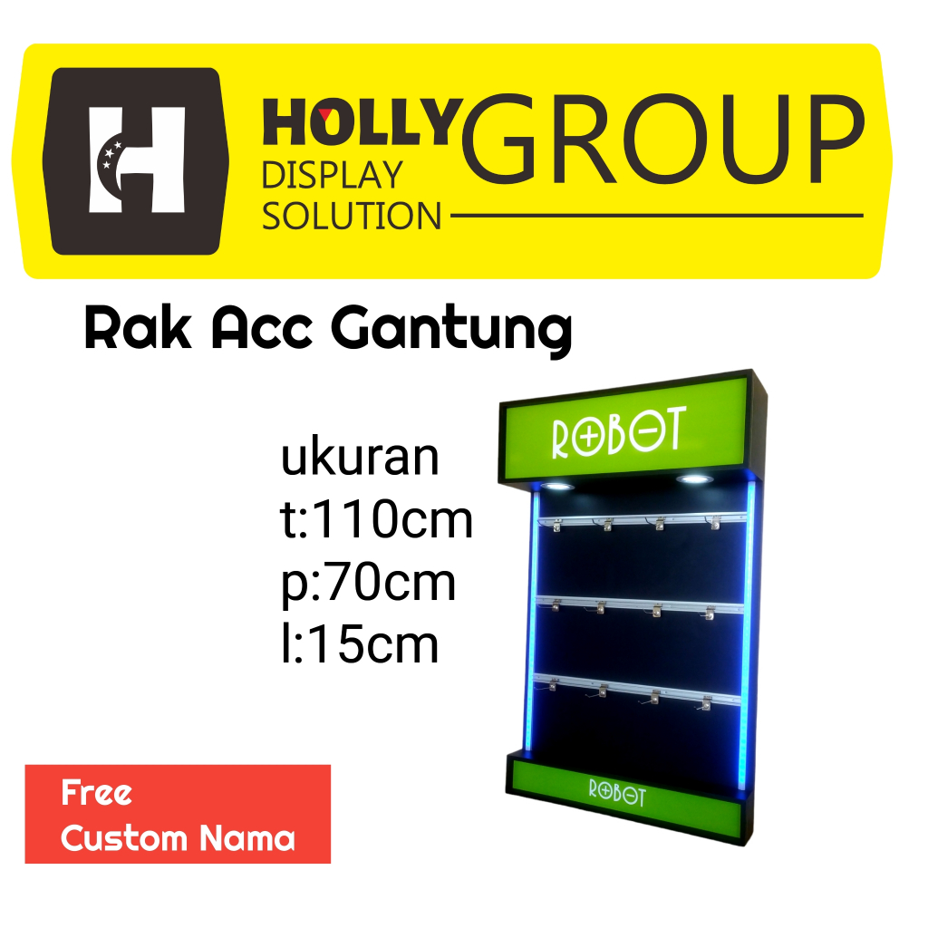 Rak acc gantung / rak asesoris hp gantung / rak asesoris tempel dinding