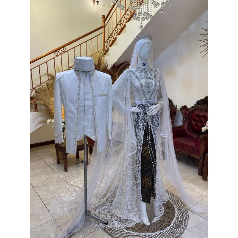 kebaya akad couple | kebaya akad nikah pengantin | baju akad nikah