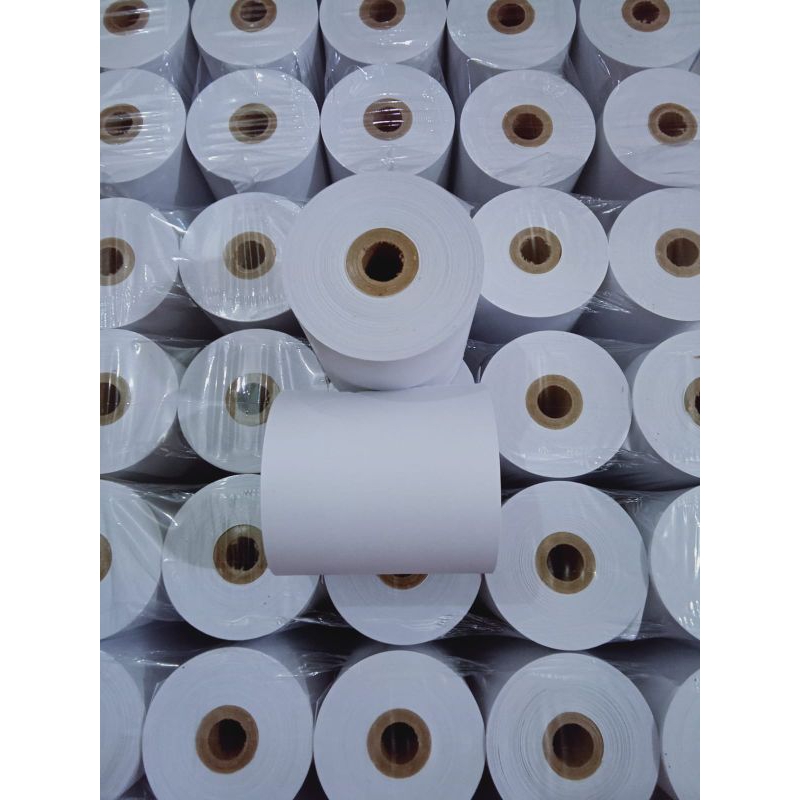 

10 Roll Kertas kasir 58x65mm Hvs 1ply Struk printer Kalkulator