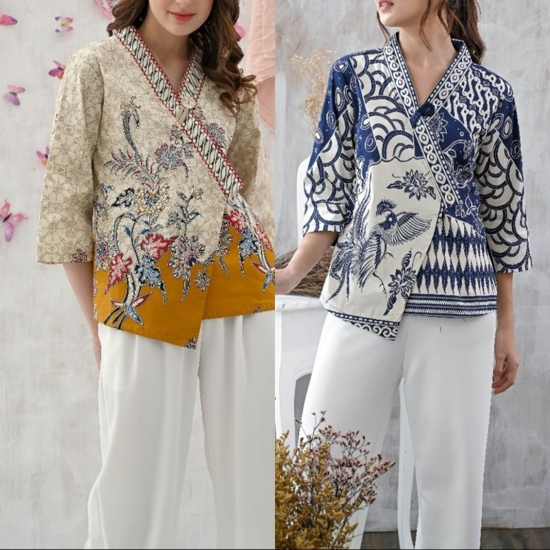 Atasan Batik wanita Atasan kimono kekinian