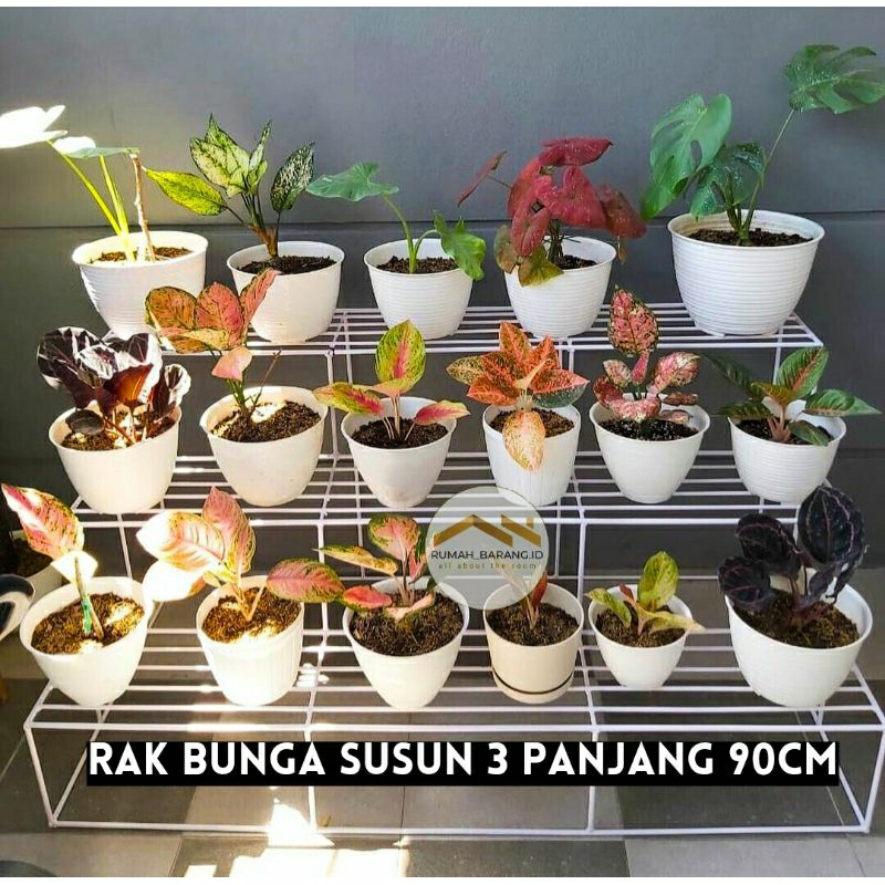 RAK BUNGA SUSUN 3 P 90CM / RAK BUNGA SUSUN TINGKAT 3