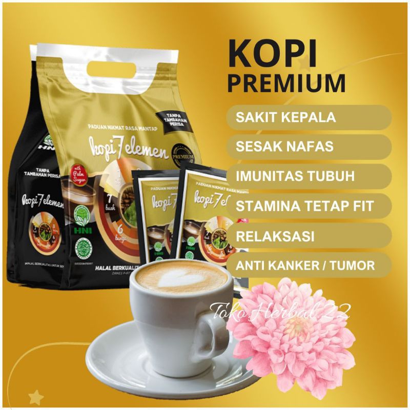 

Kopi 7 Elemen Premium isi 10 Sachet • Kopi yang menyehatkan dari HNI HPAI