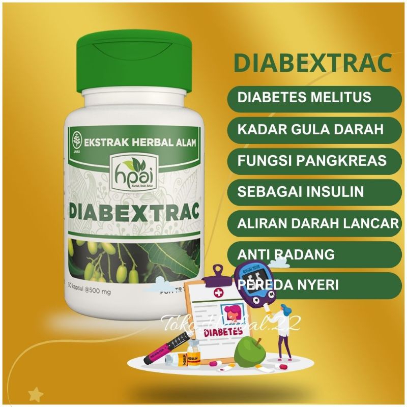 

Diabextrac HNI HPAI • Isi 50 Kapsul • Herbal Untuk Masalah Diabetes • Gula Darah