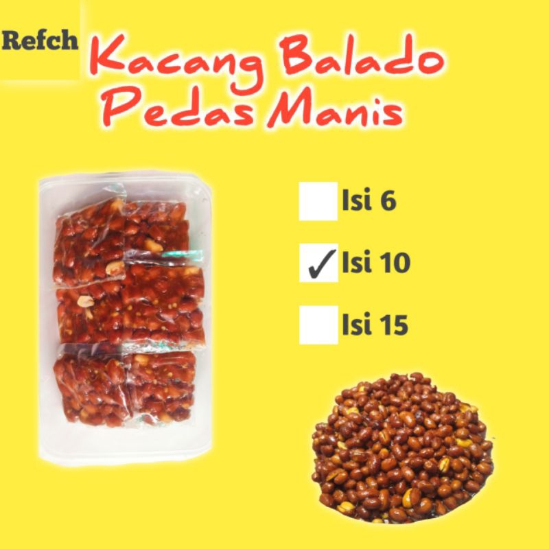 

Kacang Balado Pedas Manis - Isi 10 pcs