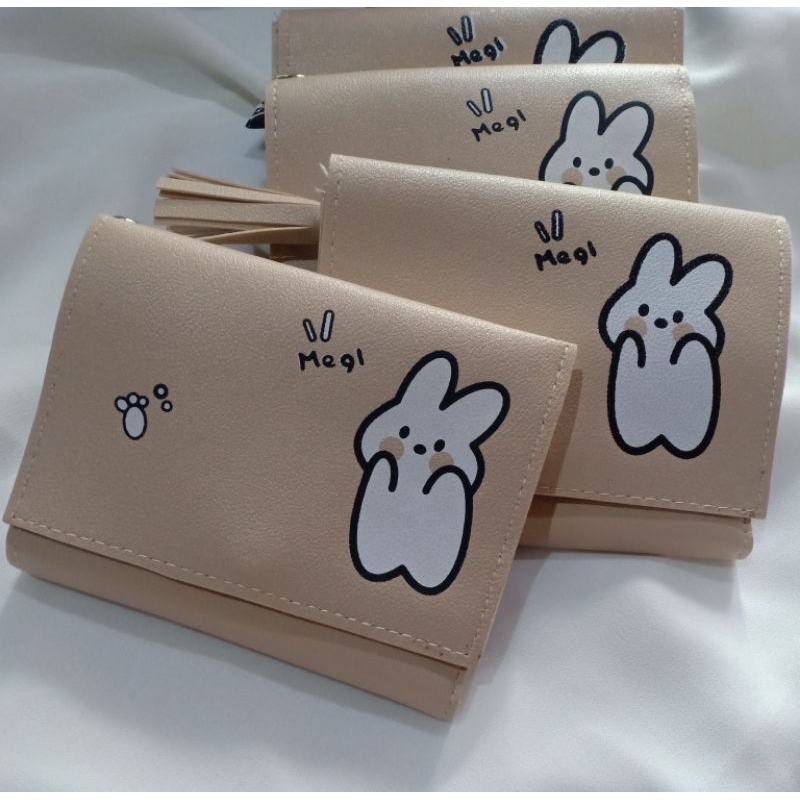 dompet kecil Caca lipat cewek korea-cream
